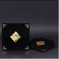 Siyah Kadife Pleksi Davetiye 214