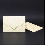 Krem Kadife Desenli Davetiye 219