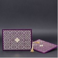 Kadifeli Mor Lüks Davetiye 225