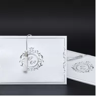 Gümüş Dokulu Lüks Davetiye 231